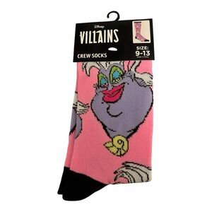 Disney Villains Crew Socks Size 9-13